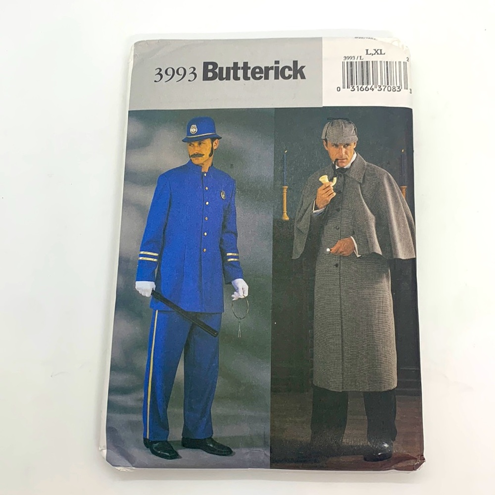 Butterick UNCUT 3993 Unlined Coat Cape Pants Sewing Pattern L, XL